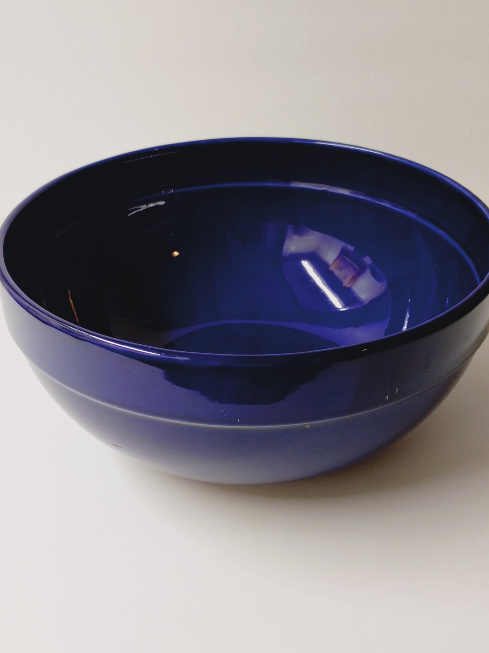 Boston Warehouse Trading Co Deep Cobalt Blue Stoneware Mixing Bowl